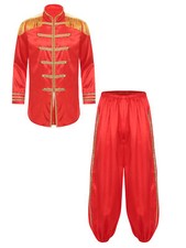Men Halloween SGT Sergeant Pepper Jacket with Pants 1960s Hippie Music Star