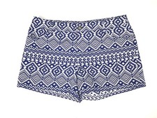 Laundry by Shelli Segal Womens Casual Shorts size 6 Blue White Print