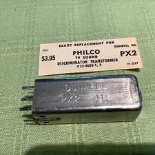 Exact Replacement For Philco part 32-4689-1 , 2 TV Sound Discriminator 