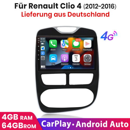 10 pulgadas 2DIN radios de coche DAB para Renault Clio 4 2012-2016 navegación GPS estéreo 4+64 GB - Imagen 1 de 12