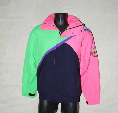 FILA SNOWBEACH VTG 80s Men's Multicoloured Thermal Ski Jacket,Sz M,  44IT,34GB