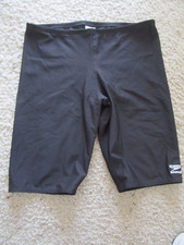 Speedo Men Endurance Solid Jammer Swim Shorts Black Size 38
