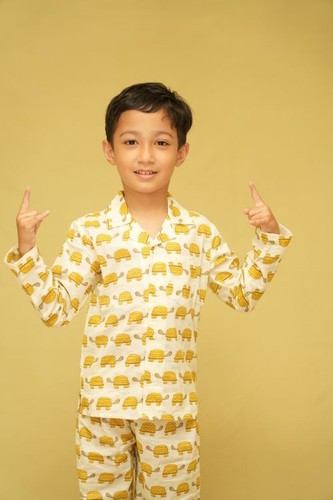 Kids Cotton Nigh Suit Comfortable Pullover Sleepwear Set For Boy Night Wear Set - Picture 4 of 6