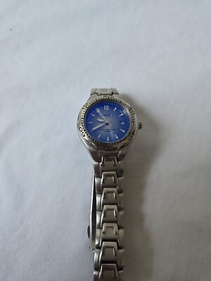 Studio Y Quartz Women's Blue/Stainless Watch Silver Tone Band New Battery