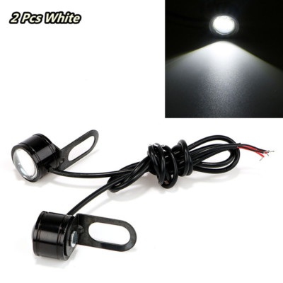 2pcs 12V Motorcycle LED Headlight Lens Lamps Spotlight Daytime Running Lights