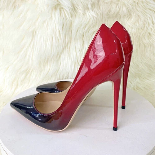 Sexy Damen-Pumps 12 cm hochhackig spitz zulaufend modische Stilettos Partyschuhe - Bild 1 von 20