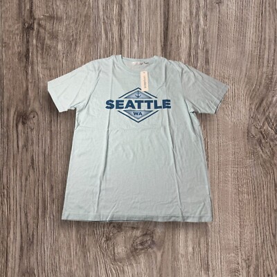 Camp David NWT Light Blue Seattle WA Graphic T-Shirt