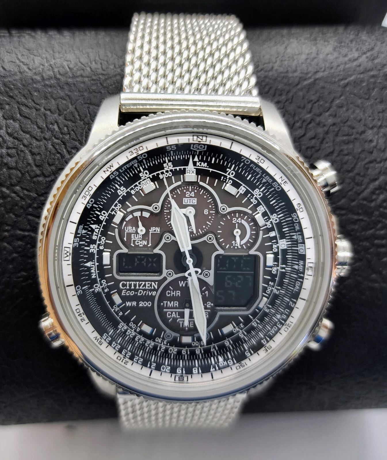 Citizen Navihawk Promaster AT Eco-Drive JY8030-83E Silver Stainless Steel Watch