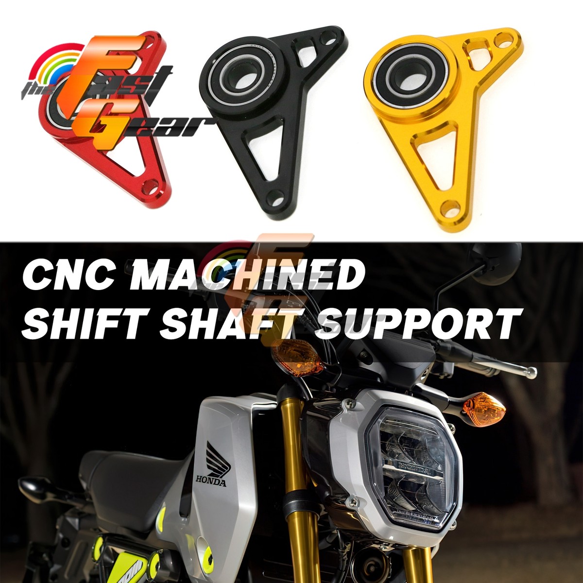 Gold CNC Gear Shift Arm Support For Honda Monkey 125 2021