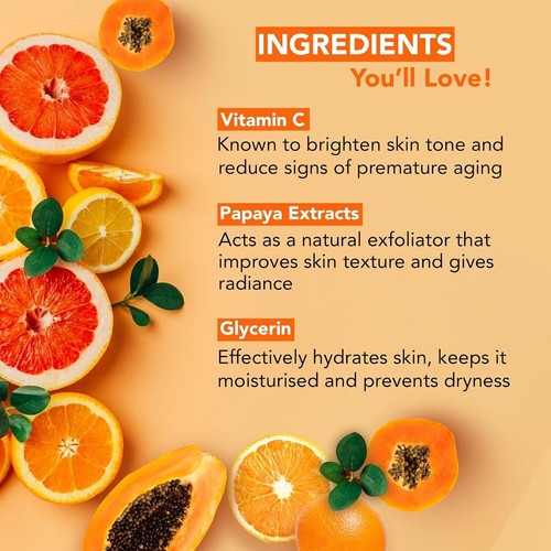 Botanic Hearth Vitamin C & Papaya Cleanser Face Wash 100ml (PACK OF 2) free ship - Picture 3 of 5