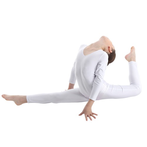 Kids Girls Jumpsuit Workout Unitard Practice Leotard Stage Performance Bodysuit - Picture 23 of 126