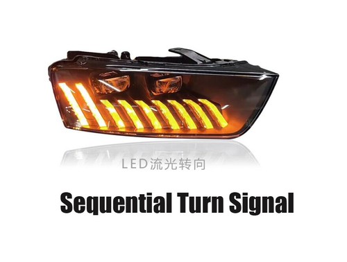 Pair For Audi Q3 2013-2018 LED Headlight Sequential Front Turn Signal Upgrade - Picture 3 of 7