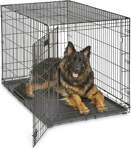 Pet Cage Metal Single & 2 Door Dog Crate Kennel, Folding, New Tray Pan, black - Picture 16 of 17