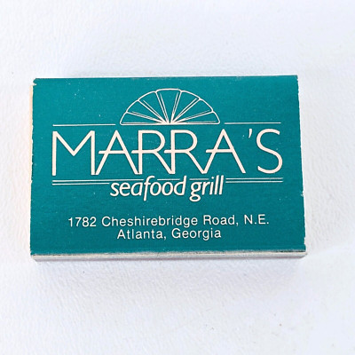 Marra's Seafood Grill Atlanta Georgia Restaurant Advertising Matchbook-Unstruck