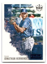 Jonathan Hernandez 2020 Panini Diamond Kings #108 Rangers Artist's Proof Blue