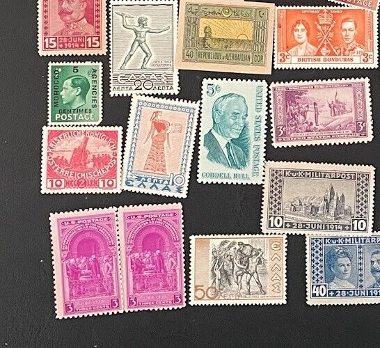Postage Stamp ASSORTED MISC. LOT OF 35 Unused Vintage Collectible