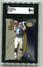 2001 Fleer E-X Drew Brees RC 526/1000 SGC 9 M...