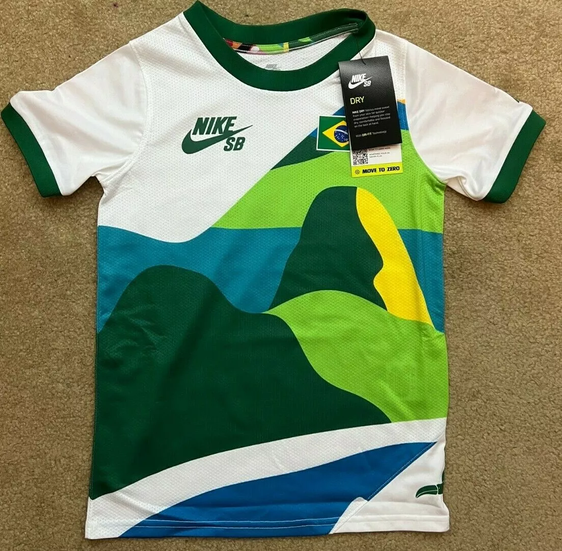 Nike SB x Parra Brazil Federation Kit Olympic Team Skate Jersey Youth Size  XS