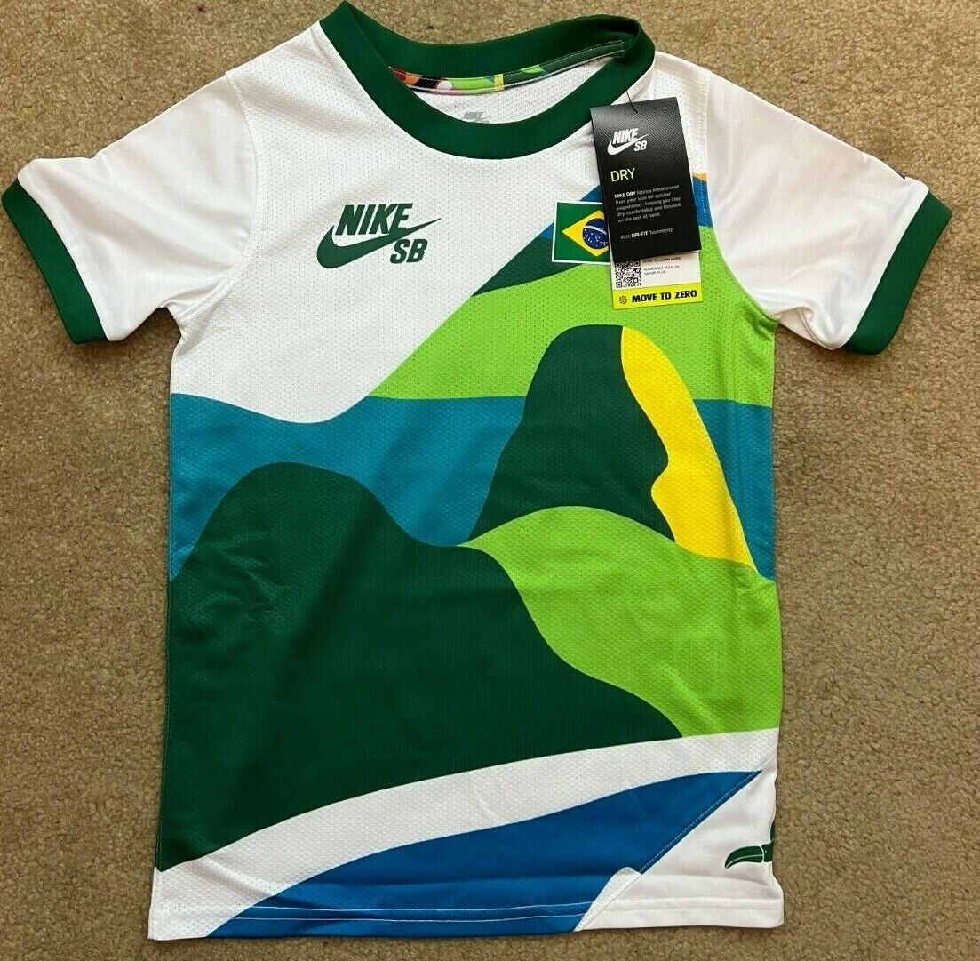 novela célula Audaz Nike SB x Parra Brazil Federation Kit Olympic Team Skate Jersey Youth Size  XS for sale online | eBay