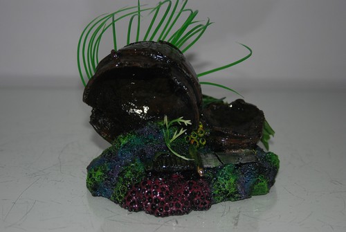 Acquario Vasi Affondati Rotti Spada su Base Roccia con Piante 15 x 11 x 12 cm - Foto 5 di 6