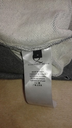 ALEXANDER MCQUEEN MEN SWEATER SPPAROWS SIZE M GRAY COLOR - Picture 3 of 6