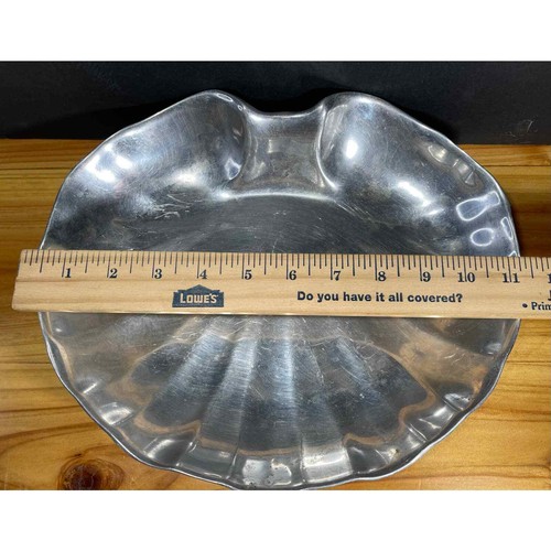 The Wilton Company RWP Serving Plate Sea Shell Pewter Platter Vintage - Picture 6 of 7