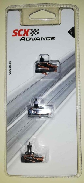 SCX Advance 3 guías A.R.S. completas con trencillas cobre Scalextric Ninco Exin