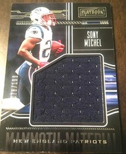 Sony Michel RC 2018 Panini Playoff Jumbo Navy Blue Patch#076/199 GEM?-Patriots 