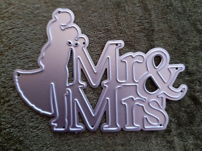 MR & MRS SCRIPT Metall Stanzschablone