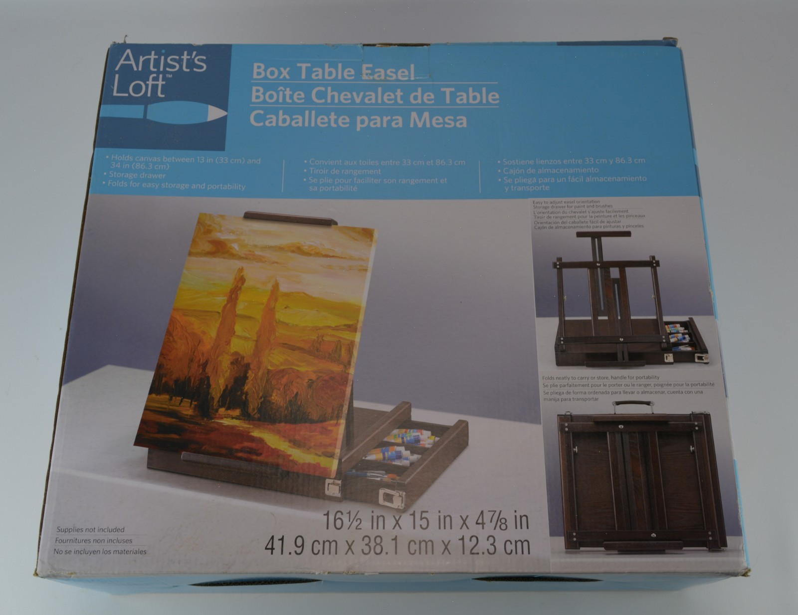 Artist's Loft Easel Art Box, Brown