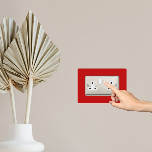 Enchufe interruptor de luz de pared protector de placa de acrílico envolvente de doble toma hágalo usted mismo - Imagen 33 de 101