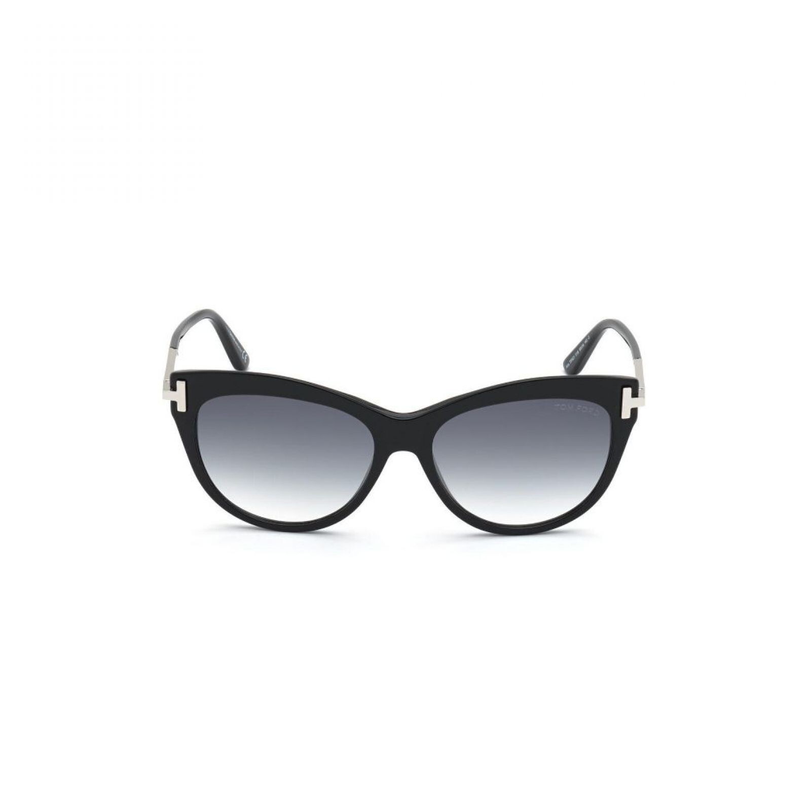 Солнцезащитные очки Tom Ford Kira TF821 01B Черный Кошачий глаз в пластиковой оправе 56-16-140 Италия M 43790₽