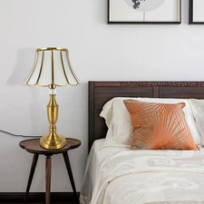 40W Elegant Desk Lamp Bedroom Table Lamp Bedside Reading Desk Light Copper Color