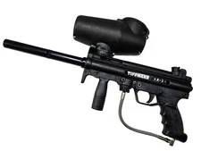 VERY NICE Tippmann A5 Paintball Gun & Barrel Cyclone Feeder New Ball Detent