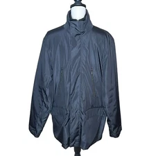 Michael Kors Men’s Black Zip Button Stand Up Collar Long Sleeves Jacket Size M