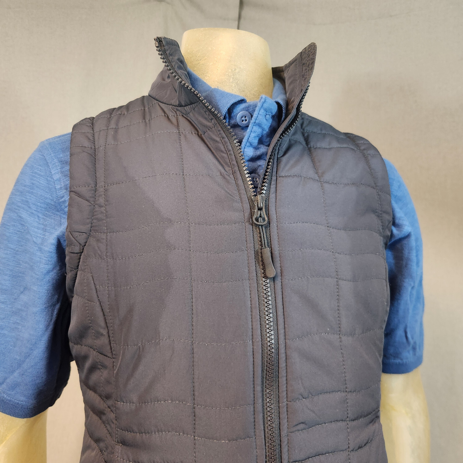 Exertek Solid Gray Charcoal MEDIUM Quilted Vest S… - image 2