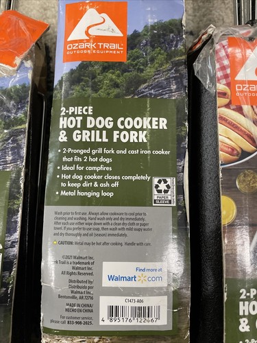 4 X OZARK TRAIL CAST IRON HOT DOG COOKER AND CAMP GRILL FORK - Picture 7 of 13