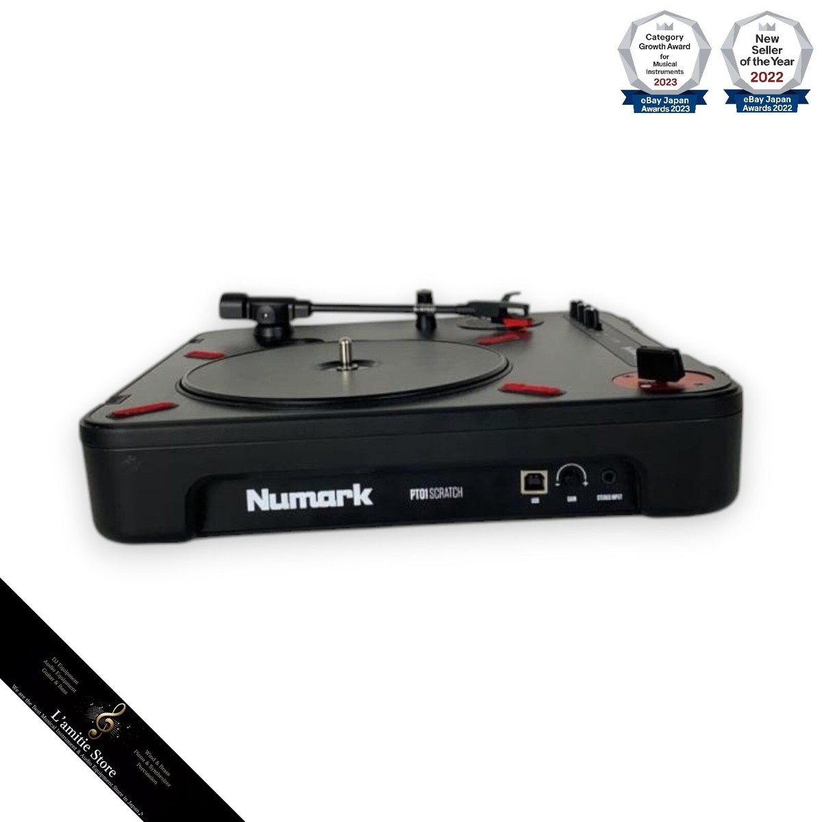 Numark PT01 Scratch Portable Turntable Built-In DJ Scratch