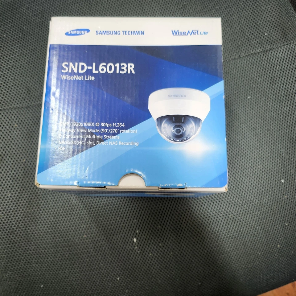 Samsung SND-L6013R Wisenet Lite Network Dome Fixed Security PoE Camera - NEW! - Image 2 of 4