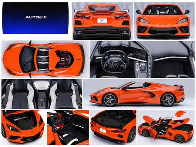 2020 Chevrolet Corvette C8 Stingray Sebring Orange 1/18 Model Car by Autoart