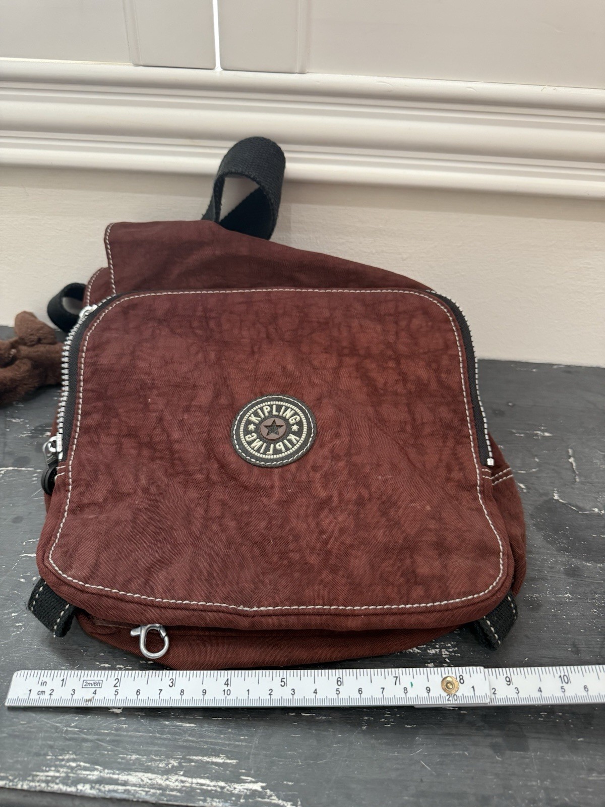 Kipling side bag brown with monkey - image 7
