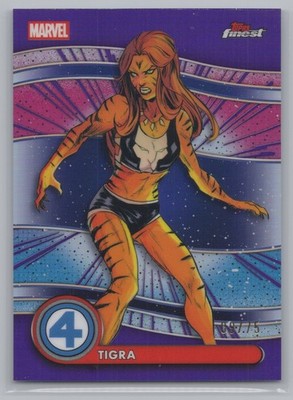 2026 Topps Finest Fantastic Four TIGRA #80 Purple Refractor 9/75