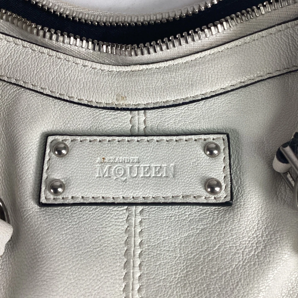 Bolso de mano Alexander McQueen De Manta de cuero blanco Foto 3 de 4