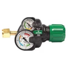 Victor 0781-3600 Gas Regulator, Oxygen, Single Stage, 0.965"-14 Inlet, 9/16"-18