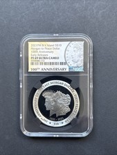 2021 British Virgin Island Morgan & Peace Dollar 1oz Silver Coin ER Proof 69 UC