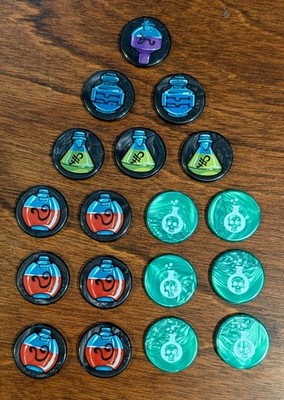 Dice Throne Alchemist Acrylic Potion & Poison Tokens - Not Sold Separately, NEW