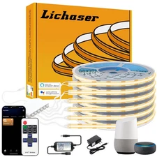 6 Rolls 6.56ft WiFi Flexible COB LED Lights for Wood Slat Wall Panels in Para...