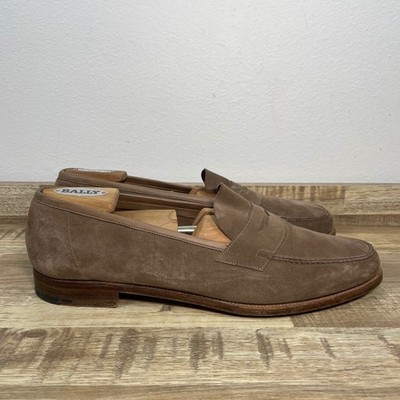 Edward Green Pimlico Taupe Truffle Suede Loafers Mens UK 10-10.5 US 10.5-11