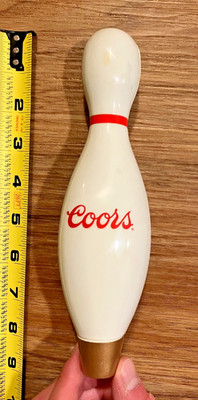 Coors Beer Tap Handle Knob Top Draft Keg Bar Keg Bowling Pin Vintage Light