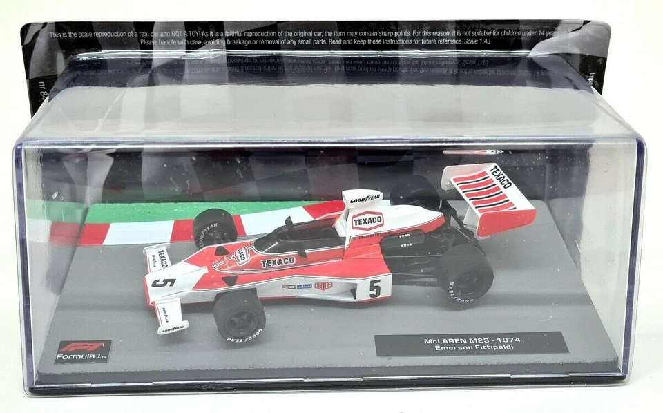 Atlas escala 1/43 - 84 Mclaren M23 1974 Emerson Fittipaldi diecast modelo coche F1 Foto 2 de 3